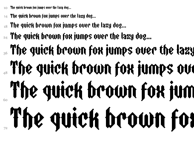 Ztorm eYe/FS font waterfall